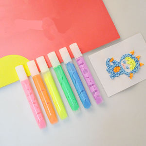 6 pièces/ensembles magique 3D peinture stylos bricolage bulle pop-corns dessin marqueur stylo à bulles magique Puffys stylos pour enfants - Product Image 6