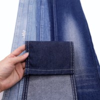 Tissu denim non extensible 10 oz, sergé 10S LHT, bleu foncé brut, pour vêtements, en rouleau, pour fabricants