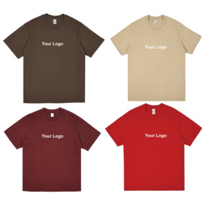Customized Logo 230g Men's Blank T-shirts Heavy Cotton t Shirt Solid Color Pure Cotton T-shirts - Product Image 1