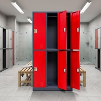 Armoire de rangement métallique à 6 portes pour vestiaire de salle de sport, casier en acier pour personnel, armoire métallique pour école