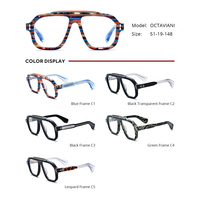 Monture de lunettes unisexe en acétate massif, style pilote, épaisse, pour adultes, nouvelle collection 2026, design de marque OCTAVIANI