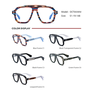 Gafas de acetato Borregls para mujer, nuevo diseño de marca 2026, montura de piloto para hombre, gafas gruesas, lentes ópticas Jmm OCTAVIANI - Product Image 3
