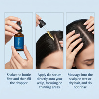 Sérum capillaire personnalisé à base de peptides de cuivre pour renforcer les cheveux, équilibrer le pH, nourrir, apaiser et contrôler l'huile, marque privée