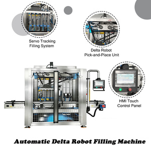 Machine de remplissage automatique à bras araignée Delta (10-12 CPM) avec pistolet doseur servo pour pâtes, liquides et sauces - Product Image 3