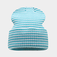 Bonnet en tricot rayé extensible doux avec logo personnalisé, chaud pour l'hiver, pour hommes et femmes, usage quotidien, extérieur, décontracté