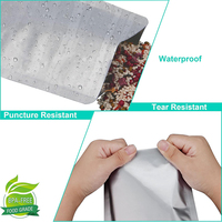 Sac sous vide de qualité alimentaire argent personnalisé sacs de rangement pochette sous vide cornue à dessus ouvert pochette d'emballage en feuille de mylar