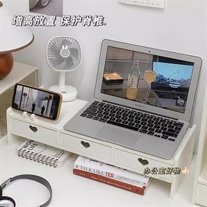 Organizador de escritorio con cajones, soporte para monitor, estante de almacenamiento para organización de escritorio de oficina, tipo rectangular multiusos - Product Image 4