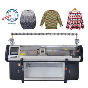 AOXIANG mesin rajut Sweater Jacquard terkomputerisasi sepenuhnya otomatis multifungsi