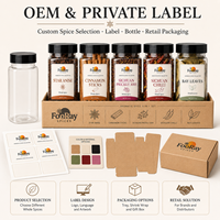 Set de Regalo de Especias para Venta al por Menor, 5 Frascos de Anís Estrellado, Varillas de Canela, Pimienta de Sichuan, Chile Seco y Hojas de Laurel para Distribuidores Mayoristas