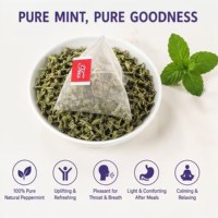 Sachets de thé à la menthe verte de marque privée 100 % à base de plantes pour la digestion, l'haleine fraîche et l'énergie