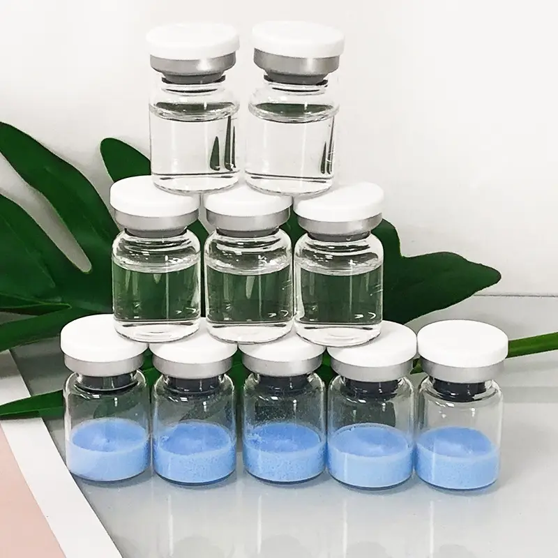 Toptan 5ML mavi bakır peptid GHK CU tamir cilt serumu Anti Aging Anti kırışıklıklar yüz özü liyofilize toz