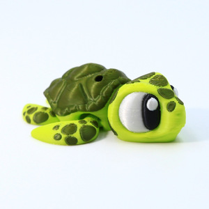 Porte-clés tortue en plastique imprimé en 3D, ornements articulés, animal mignon, jouet pour enfants, modèle personnalisé, vente en gros pour maternité - Product Image 6