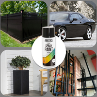 Peinture automobile acrylique noire fluorescente en aérosol, revêtement liquide pour meubles et bateaux