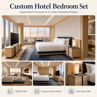 Ensemble de meubles de chambre d'hôtel 5 étoiles sur mesure, style moderne et luxueux, en bois massif, solution FF&E écologique pour appartement, garantie 10 ans