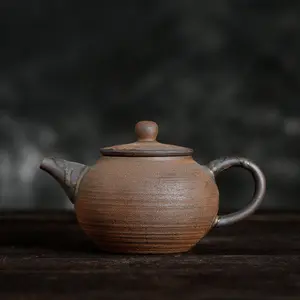 Stoneware thread teapot porcelain kung fu tea set teapot tea maker Japanese style handmade vintage Pu-erh tea single teapot