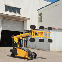 Robot de levage de vitres électrique hydraulique à batterie 300kg 600kg 5m de hauteur pour installation de fenêtres, machine de levage de verre 360°