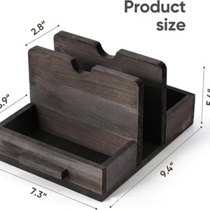 Cross-border wooden tissue holder for living room desktop <b>dressing</b> <b>table</b> clutter organizer dining <b>table</b> condiment bottle - Product Image 5
