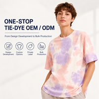 T-shirt unisexe en coton 100% tricoté respirant, motif marbré tie-dye, vente en gros, OEM ODM, marque privée, fabricant en gros pour vêtements