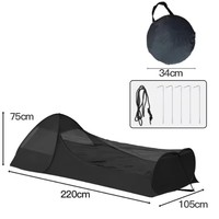 Tente de sac de couchage en filet de style baril de bière vert noir anti-moustique étanche à l'humidité portable pour l'extérieur par temps froid