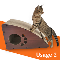 Árbol para Gatos Grande, Duradero y Sostenible, de Madera y Felpa, con Catnip, Juguete de Cartón Corrugado para Gatos y Perros