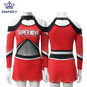 Hoge Kwaliteit Custom Roze Sublimatie Hot Sale Cheerleading Uniformen Voor Verkoop