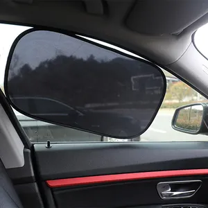 Paquete de 4 protectores antideslumbrantes y protección contra rayos UV, cubierta adhesiva para ventana de coche, parasol de malla para ventana de coche