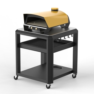 Four à <span class=keywords><strong>pizza</strong></span> et grill 2-en-1 de 12 pouces en acier inoxydable de qualité supérieure, au <span class=keywords><strong>gaz</strong></span> et au granulés, avec sécurité flamme et allumage piézoélectrique, modèle 676-23 - Product Image 1