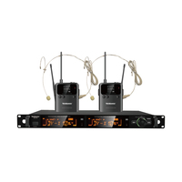 Mikrofon Nirkabel Profesional X10 Veida Long Distance 300m UHF True Diversity Lavalier Headset untuk Pertunjukan Panggung Infrared