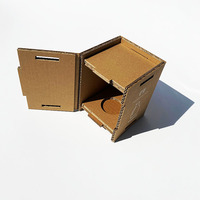 Individuell Bedruckte Flache Verpackungsbox Öko-Wellpappe Karton Gestanzte Faltbare Versandbox aus Kraftpapier
