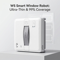 Robot Limpiacristales Eléctrico Ligero de 1200g, 210x210x60mm, Diseño Compacto para Espacios Estrechos, Ideal para Ventanas de Estilo Antiguo