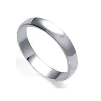 Classic Pure 925 Sterling Silver Lady's High Polishing Dome Male Wedding Plain Band Ring Jewelry