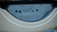 Baignoire de massage intérieure moderne en acrylique sur mesure OEM/ODM de 1,5 m, durable, avec système de remous, drain, design d'angle, style européen