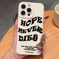 Coque de téléphone portable en TPU avec impression créative de lettres et motif œil d'appareil photo pour iPhone 17 8 X Xr Xs 11 12 13 14 15 16 Pro Max