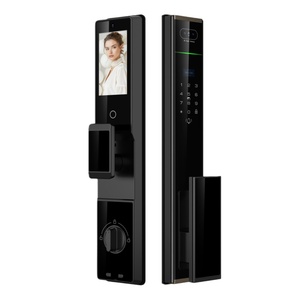 Serrure de porte intelligente WiFi avec caméra, reconnaissance faciale automatique, empreinte digitale, sonnette, alliage d'aluminium, stockage cloud pour portes en acier - Product Image 2