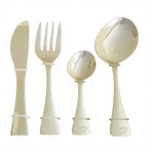 Ensemble de couverts en acier inoxydable, couteau, fourchette, cuillère, vaisselle, pour la restauration, les mariages, les dîners, les hôtels. - Product Image 2