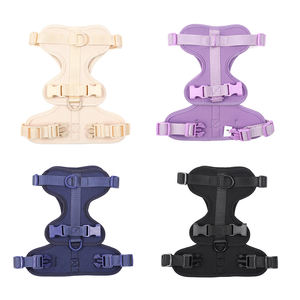 Venta al por mayor de fábrica diseñadores de logotipo personalizado púrpura PVC suave caza impermeable pequeño perro mascota collar y correa arnés conjunto - Product Image 1