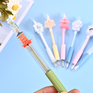 Qitong Gel <b>Pen</b> Transparent Acrylic Design <b>Multi</b> <b>Colored</b> Ink Student Stationery Calligraphy Use - Product Image 1