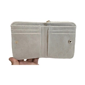 Boshiho New Style Two-tone Corduroy <b>Wallet</b> Handmade Corduroy Purse Two-tone Material <b>Wallet</b> Card <b>Holders</b> - Product Image 6