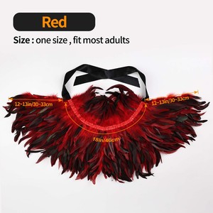 Bán Buôn Hot Phụ Nữ Gothic Lông Màu Đen Cape Khăn Choàng Với Quỷ Ox Sừng Halloween Crow Nữ Hoàng Trang Phục Cho Đảng Lễ Hội Tự Làm - Product Image 4