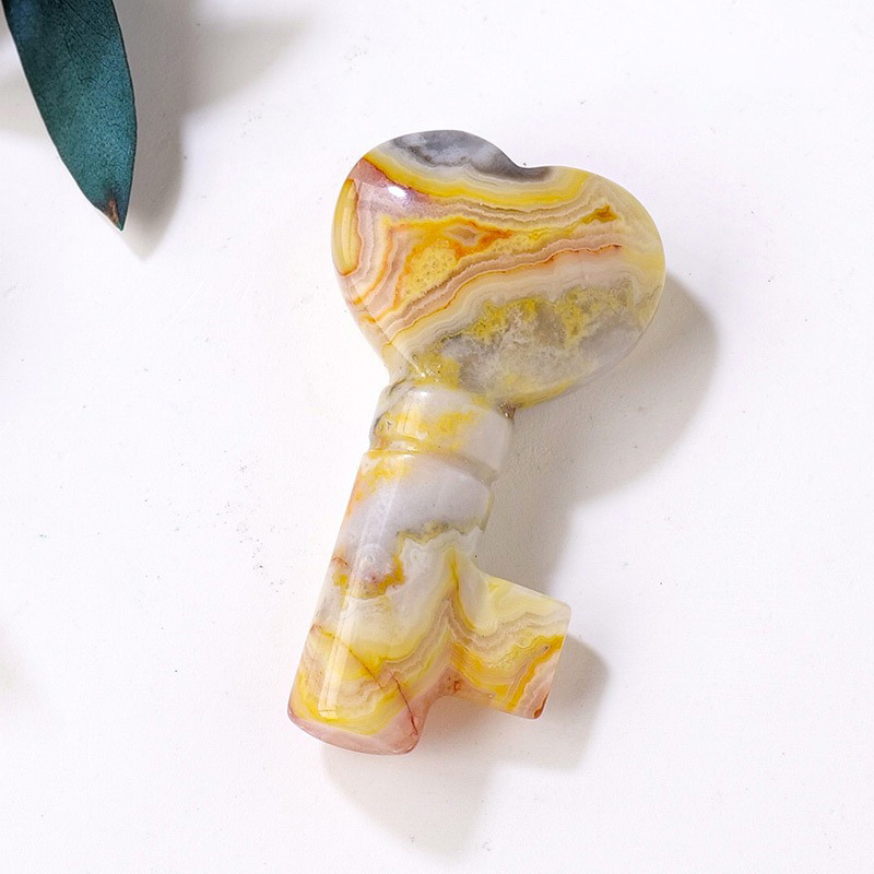 Yellow crazy agate
