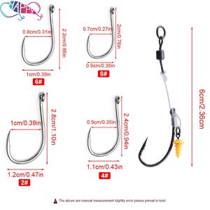 FTK 3 pièces/sac 2 #/4 #/6 # <span class=keywords><strong>pré</strong></span>-attaché carpe pêche cheveux plates-formes prêt à l'emploi Boilie appât carpe crochet de pêche ensemble carpe mangeoire plate-forme attirail - Product Image 2