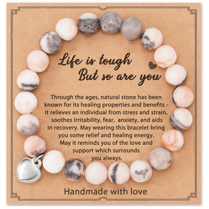 Bracelet en Jaspe Kambaba, Bijou Totem, Choix des Influenceurs, pour Hommes et Femmes, Fabrication d'échantillons personnalisés - Product Image 2