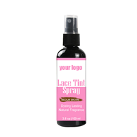 Nouvel Arrivage – Spray Teintant pour Dentelle 4 Couleurs, Marque Privée, pour Installations de Perruques Frontales et Closures, Imperméable et Anti-Transpiration