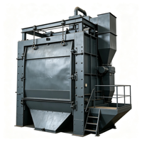 Machine de sablage à crochets pour le nettoyage de surface et l'élimination de la rouille des pièces de structures en acier forgées et moulées