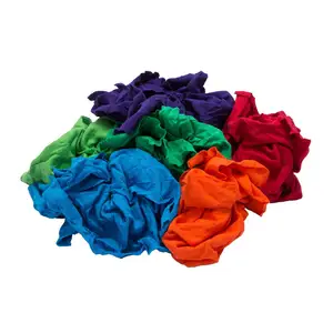 10kg di balle di stracci mescolate stracci di cotone di colore per uso industriale 35-65CM di colore tshirt stracci