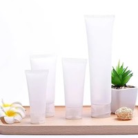 Tube souple translucide pour nettoyant visage 5ml 10ml 20ml 30ml 50ml 100ml, contenant crème de soin avec bouchon à clapet et surface mate