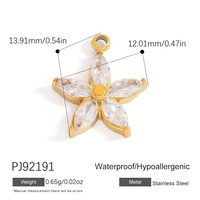 Pendentifs DIY tendance en gros, breloques en acier inoxydable avec strass et zircone, bracelets et colliers plaqués or 14 carats, unisexe et à la mode