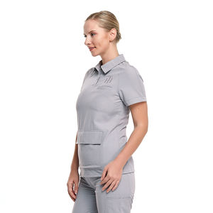 ZX Usine Personnalisé Slim Femme Scrubs Uniformes Ensembles 2023 Infirmière Travail Survêtement Stretch Fit À Manches Courtes Polo Jogger Pantalon - Product Image 5