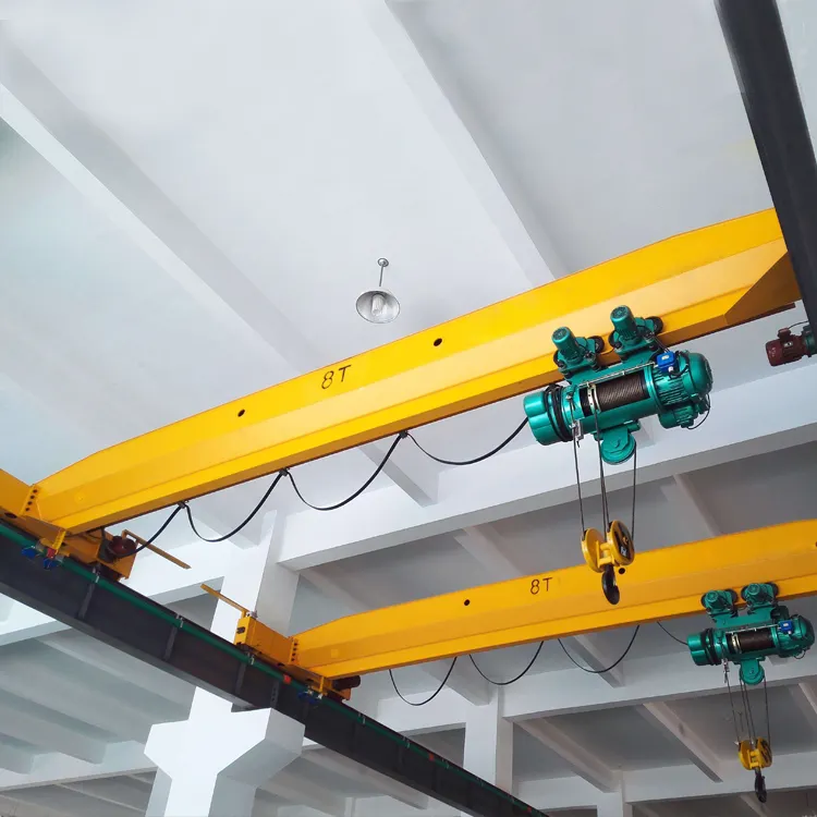 high quality 5 ton single beam bridge monorail overhead hoist crane warehouse