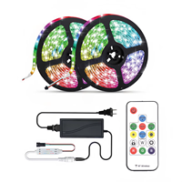 Contrôleur intelligent de bande LED COB RGBIC Dream Color DC5-24V avec télécommande sans fil RF pour bande lumineuse LED